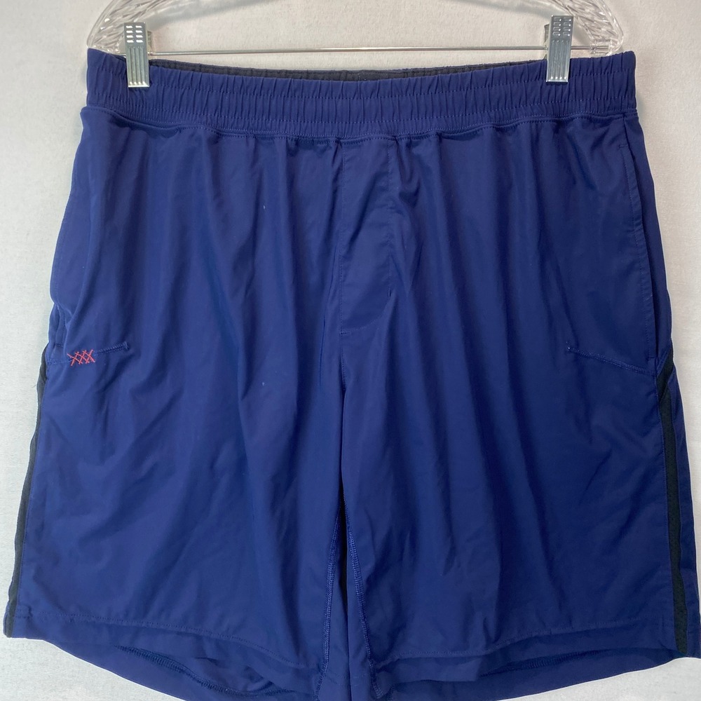 Rhone Mako Training Shorts Mens XL Navy Blue 7 Inch Inseam Mesh Vent Athletic